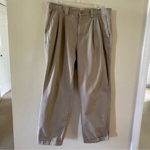 Vintage Men's GAP Factory Store Khaki Pants Size 34 / 30 Tan Beige Cotton